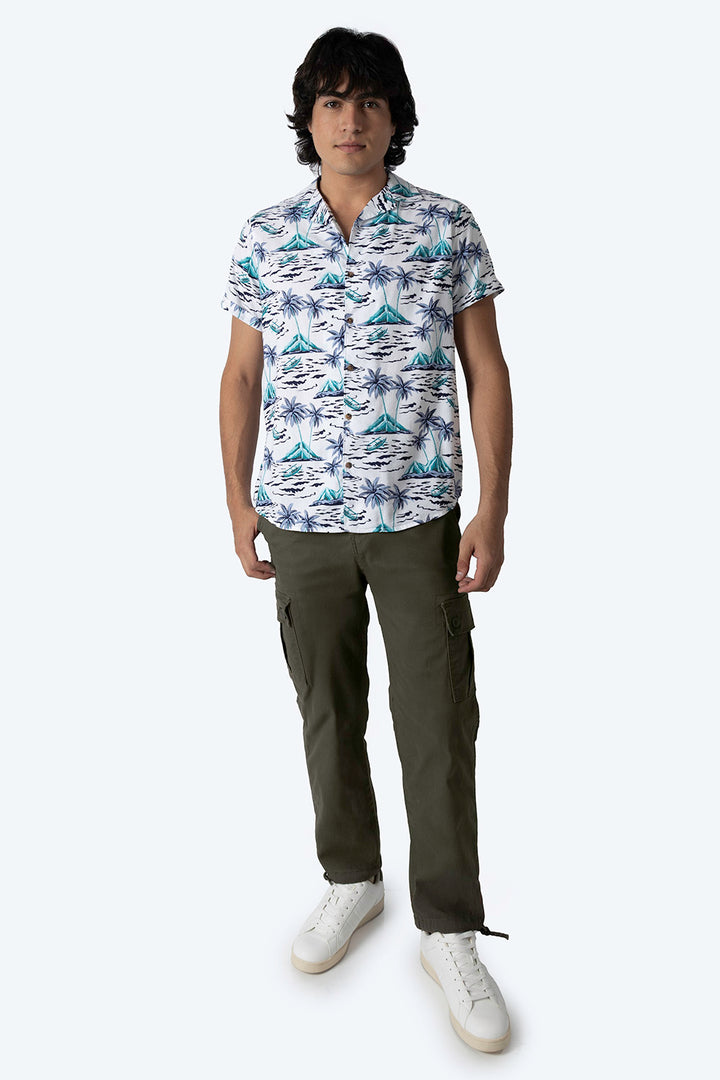 Pantalón tipo cargo verde - Hang Ten