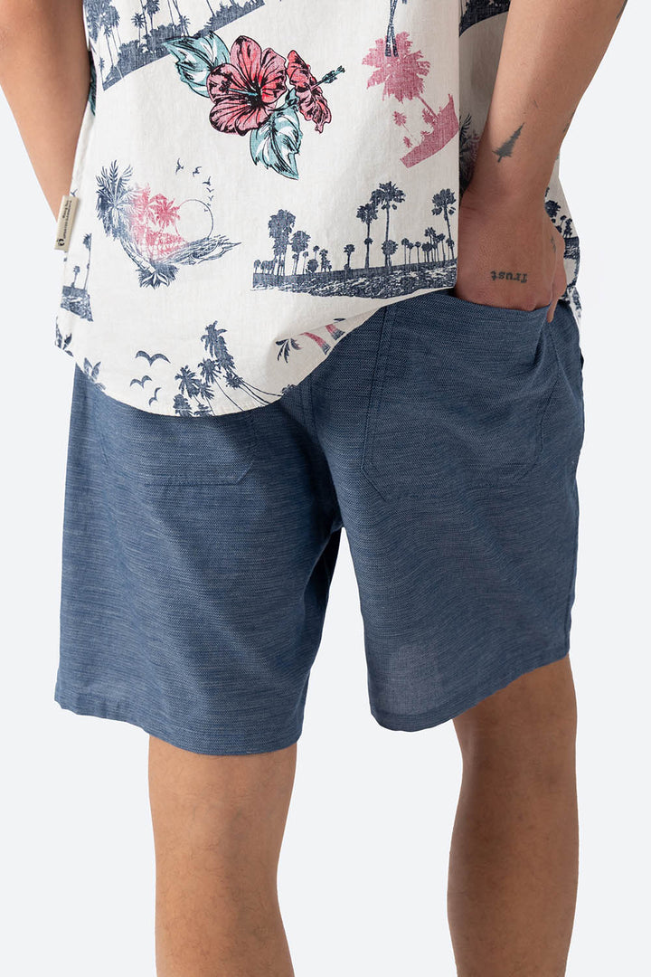 Bermuda básica azul oscuro con jareta - Hang Ten