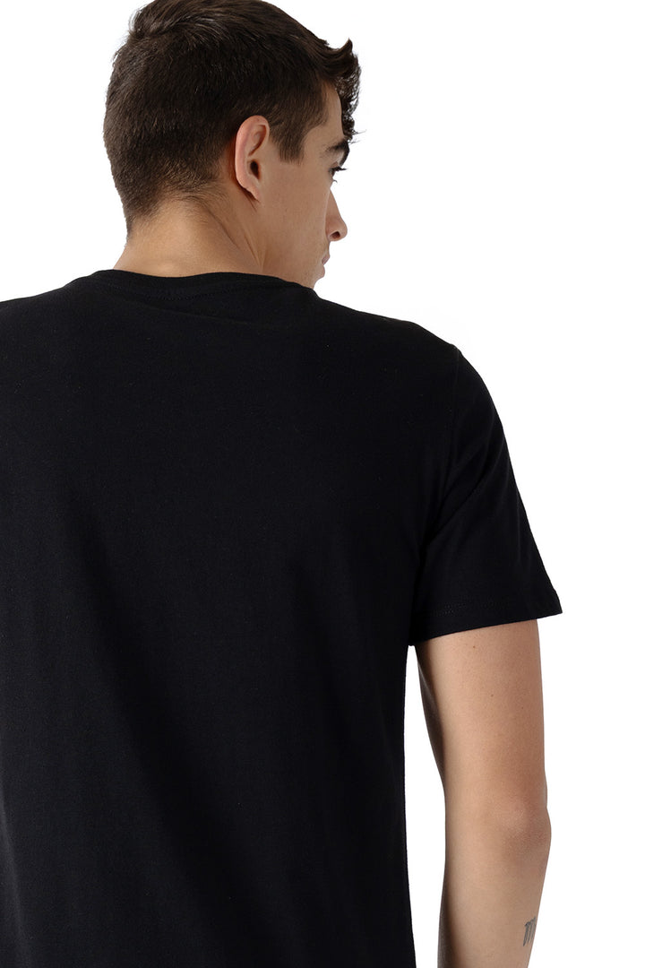 T-shirt negra "Authentic surf brand" - Hang Ten 