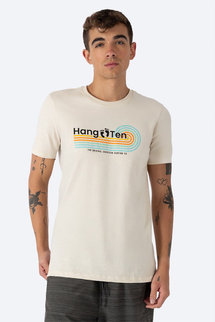 T-shirt beige claro "Hang Ten" - Hang Ten 