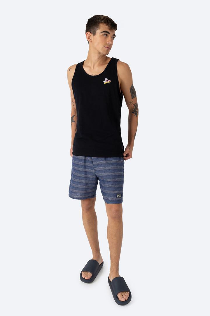 Tank top negra estampado espalda - Hang Ten