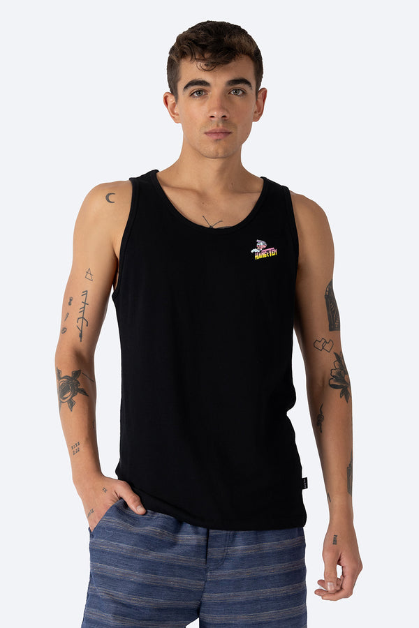 Tank top negra estampado espalda - Hang Ten