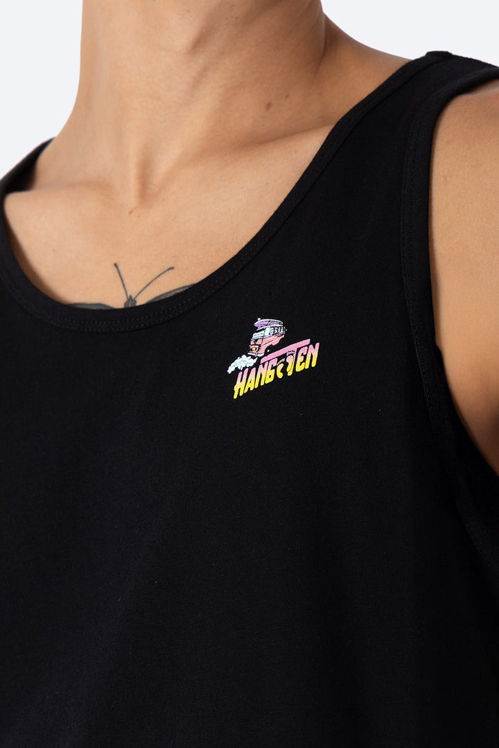Tank top negra estampado espalda - Hang Ten