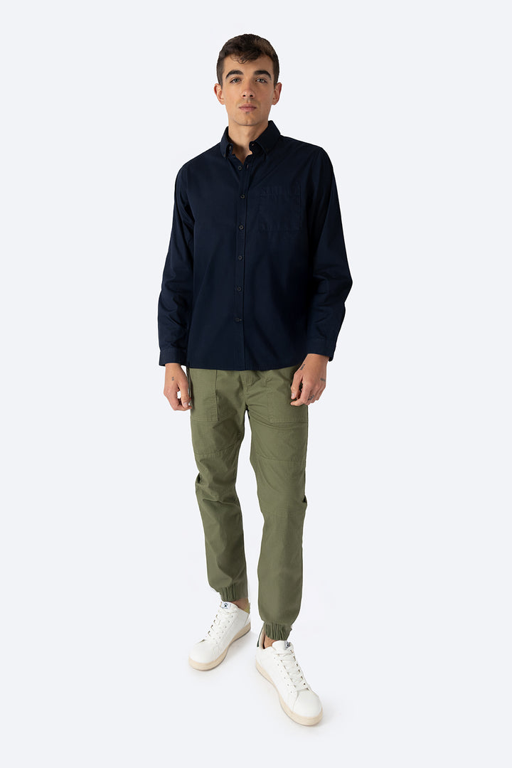 Camisa manga larga azul marino - Hang Ten