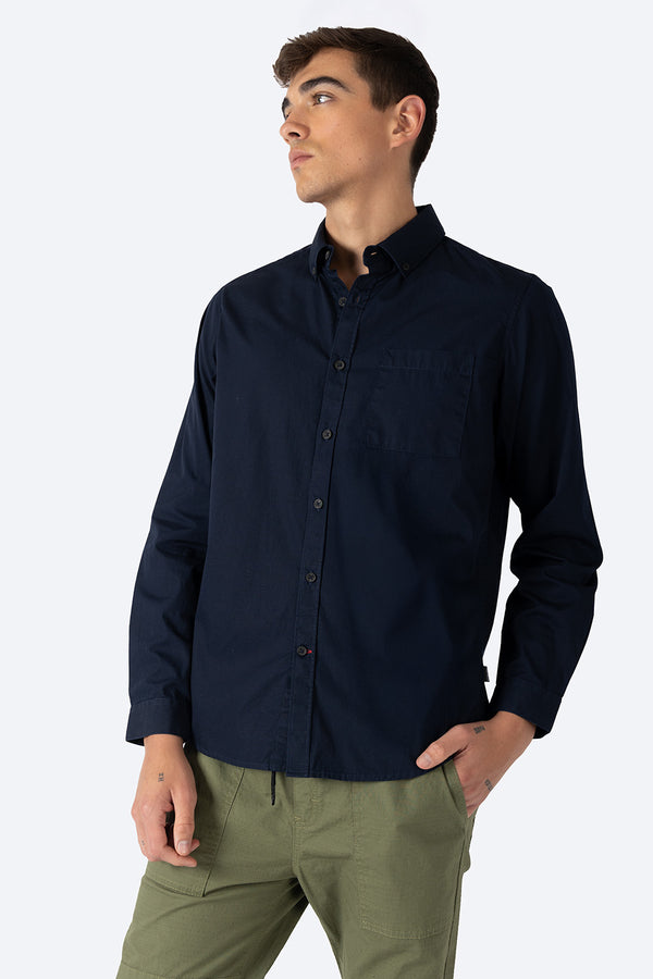 Camisa manga larga azul marino - Hang Ten