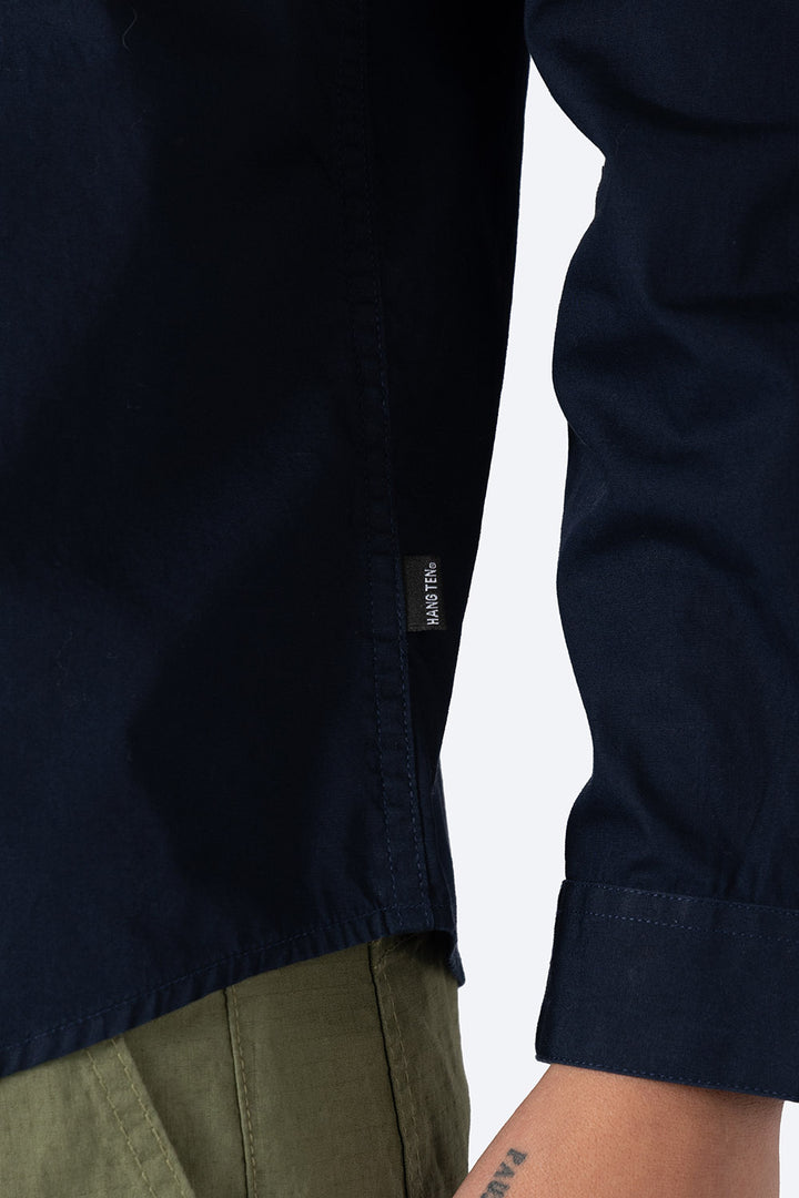 Camisa manga larga azul marino - Hang Ten