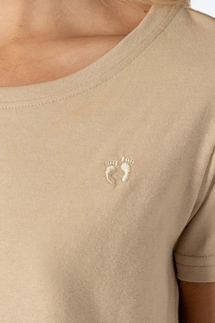 Playera básica cuello redondo café  - Hang Ten