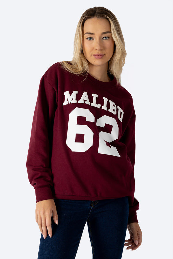 Sudadera cerrada vino MALIBU 62 - Hang Ten