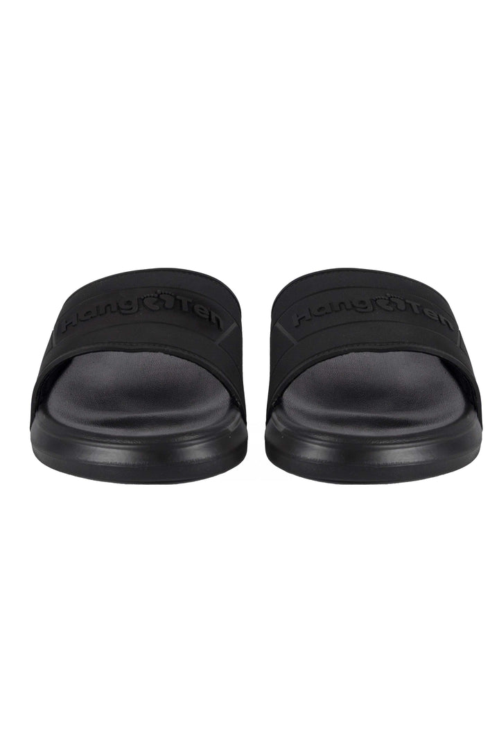 Sandalias negras con logo en relieve - Hang Ten