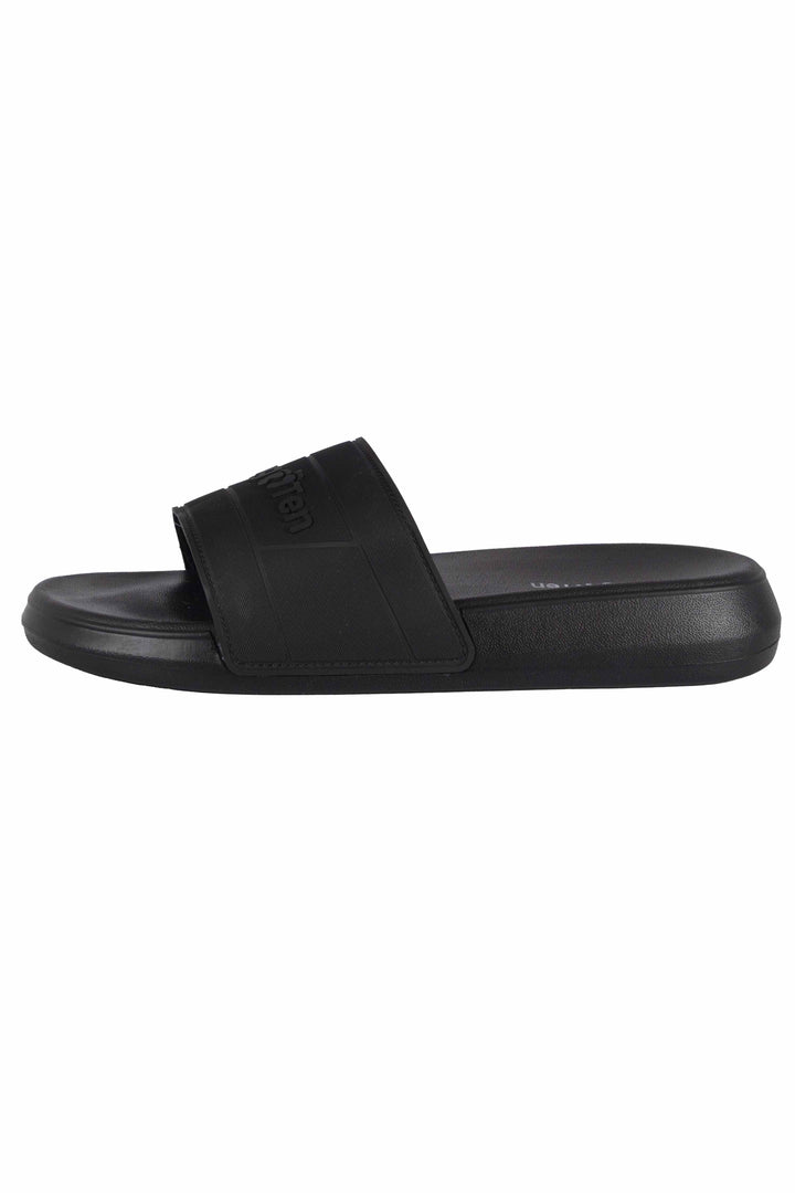 Sandalias negras con logo en relieve - Hang Ten