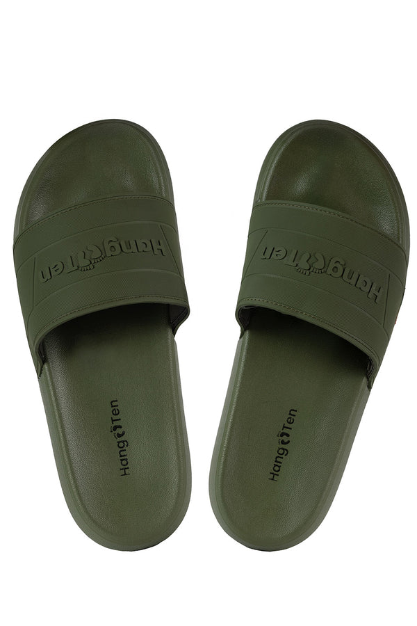 Sandalias verdes con logo en relieve - Hang Ten