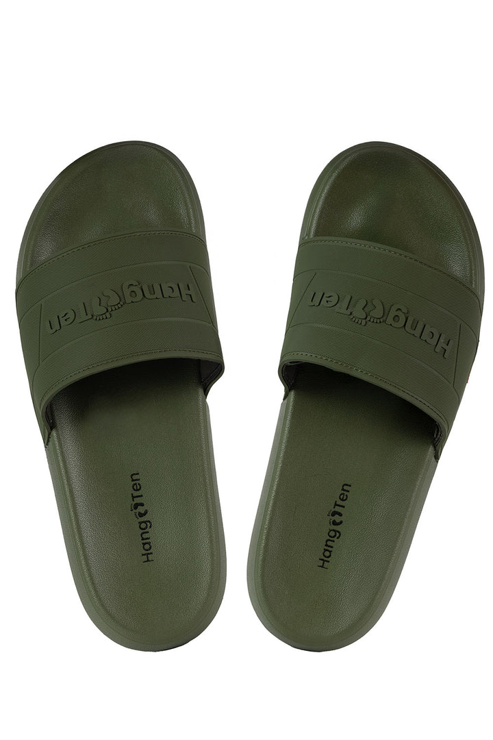 Sandalias verdes con logo en relieve - Hang Ten