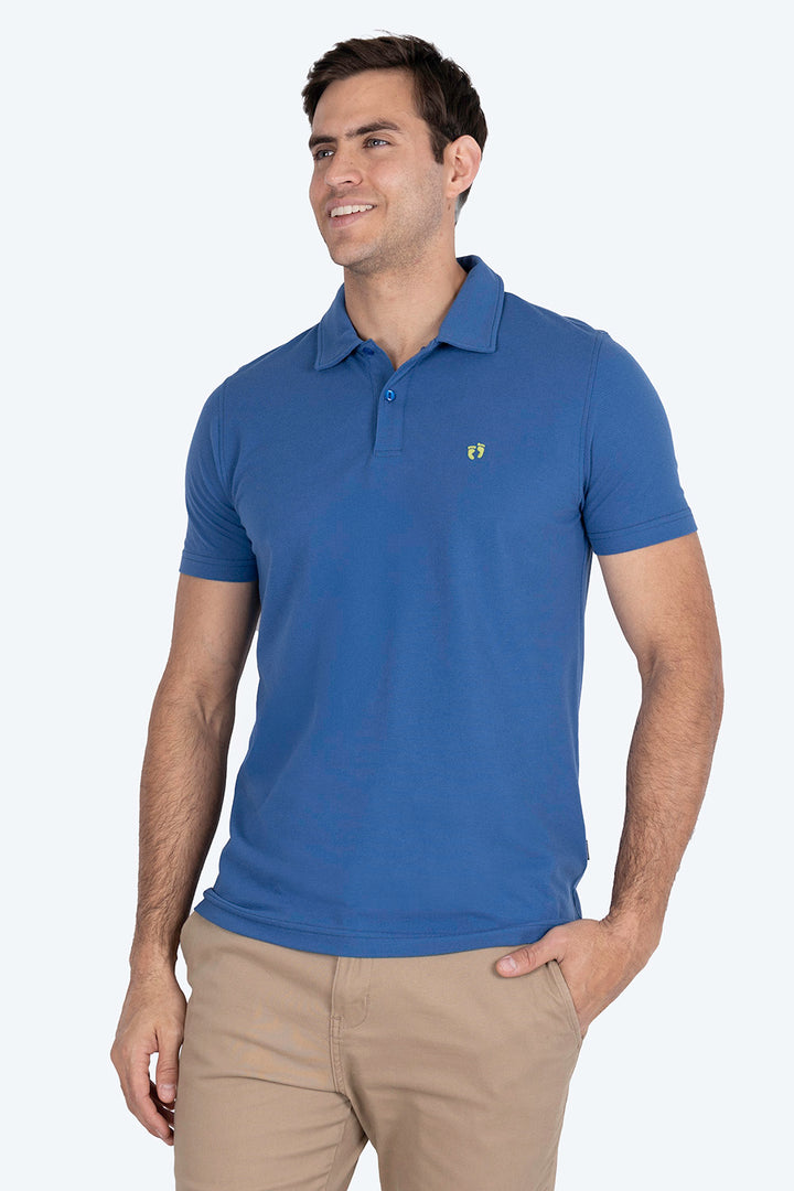 Polo piqué azul - Hang Ten