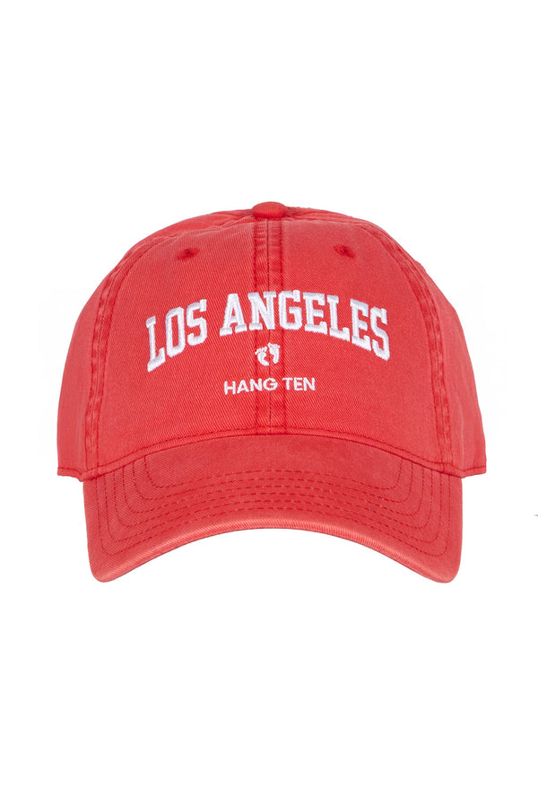 Gorra deslavada roja LOS ANGELES - Hang Ten 