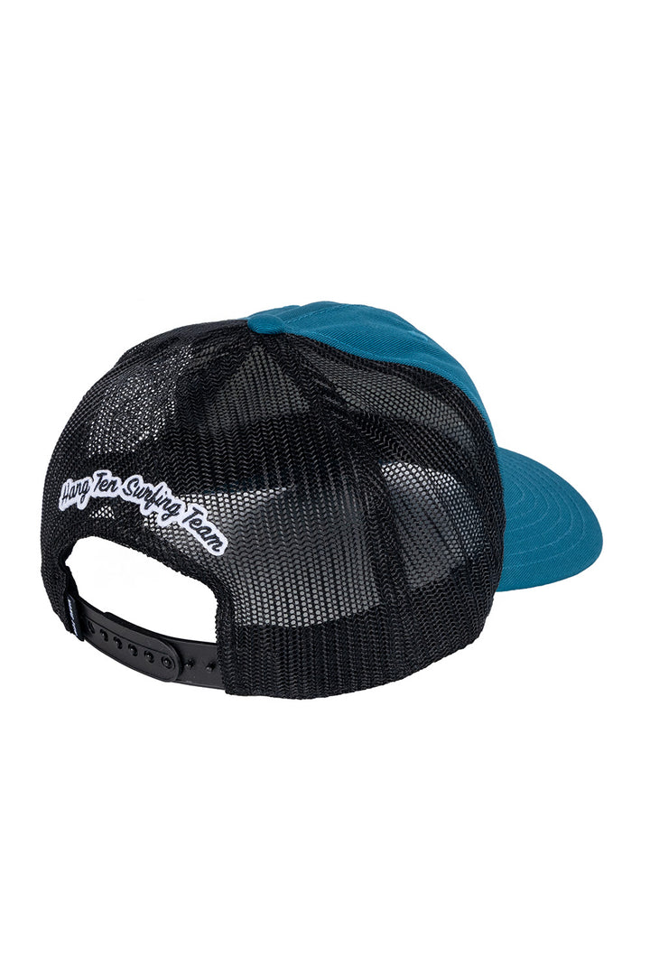 Gorra de red turquesa con negro - Hang Ten 