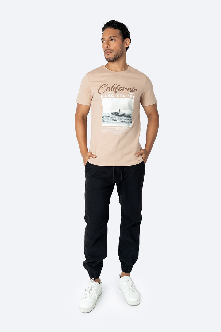 T-shirt café medio "CALIFORNIA" - Hang Ten 