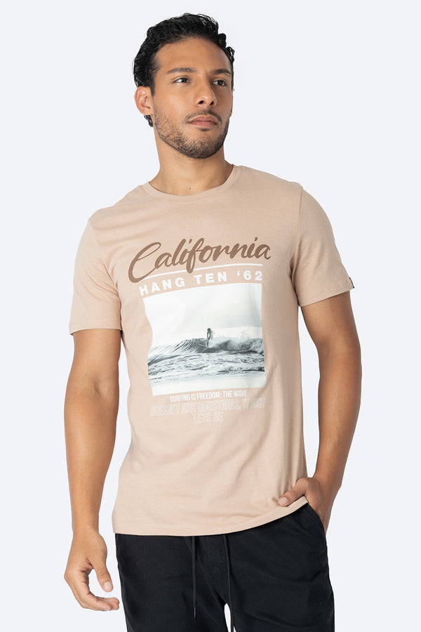 T-shirt café medio "CALIFORNIA" - Hang Ten 