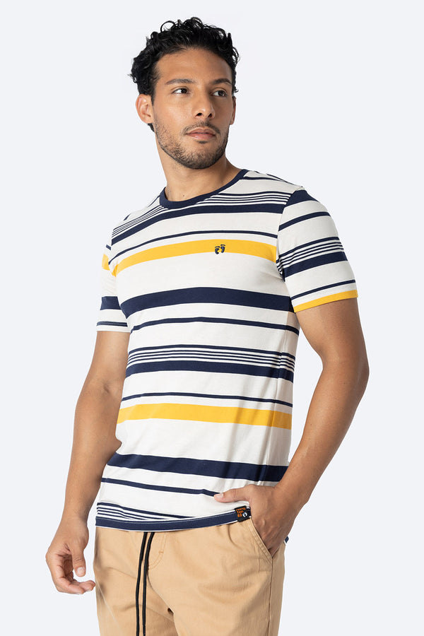 Playera beige rayada - Hang Ten 