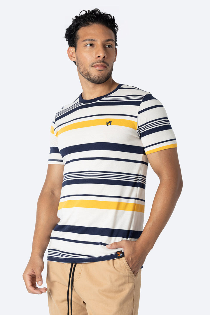 Playera beige rayada - Hang Ten 