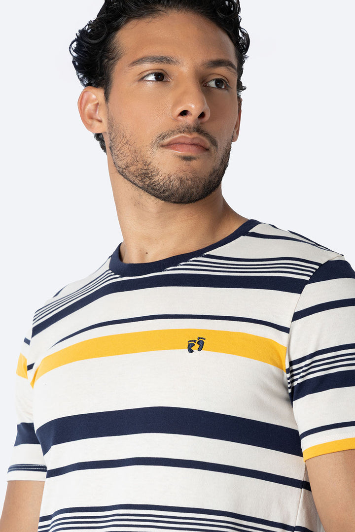Playera beige rayada - Hang Ten 