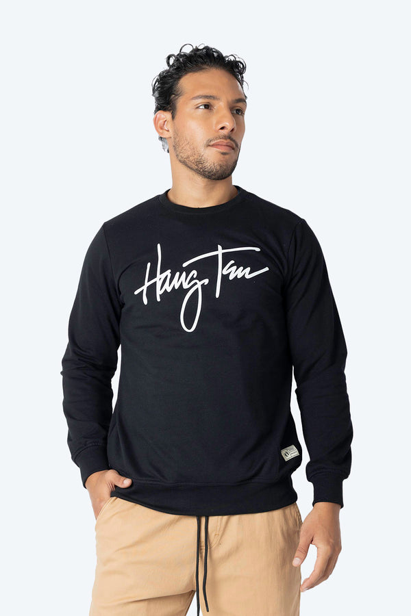 Sudadera cerrada negra  - Hang Ten 