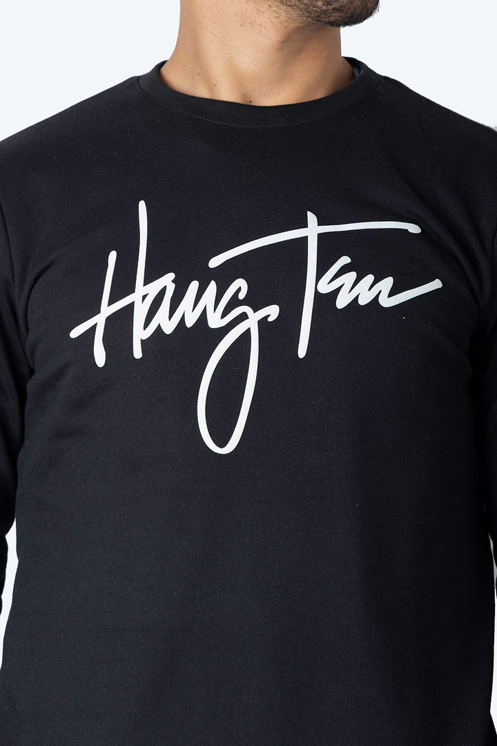 Sudadera cerrada negra  - Hang Ten 