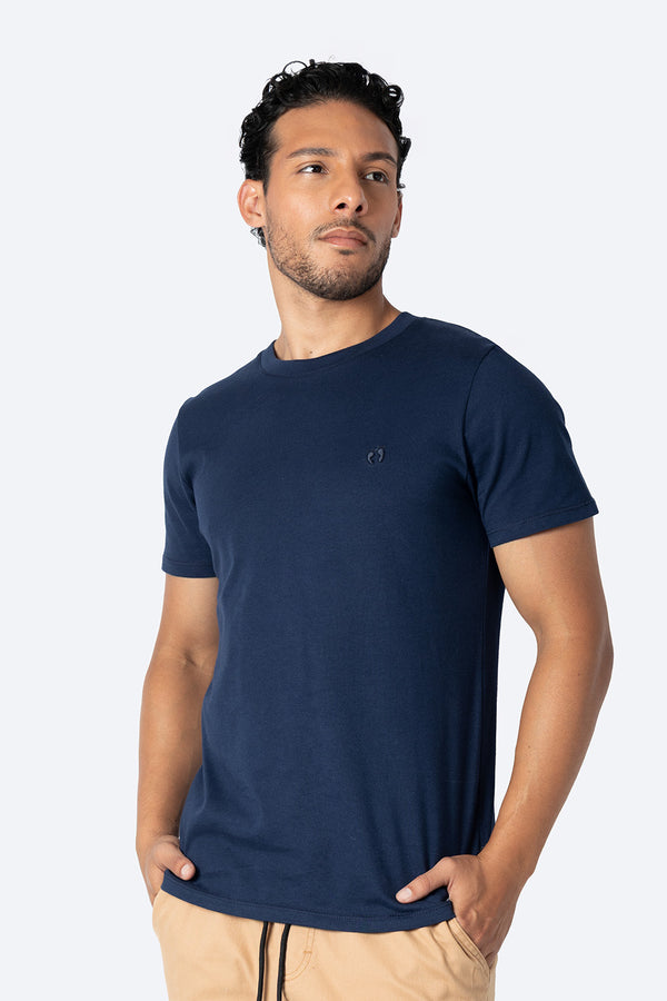Básica azul marino cuello redondo  - Hang Ten 