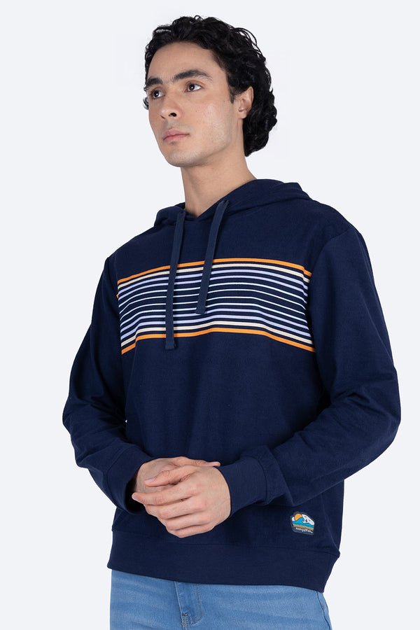 Sudadera cerrada azul con capucha - Hang Ten 