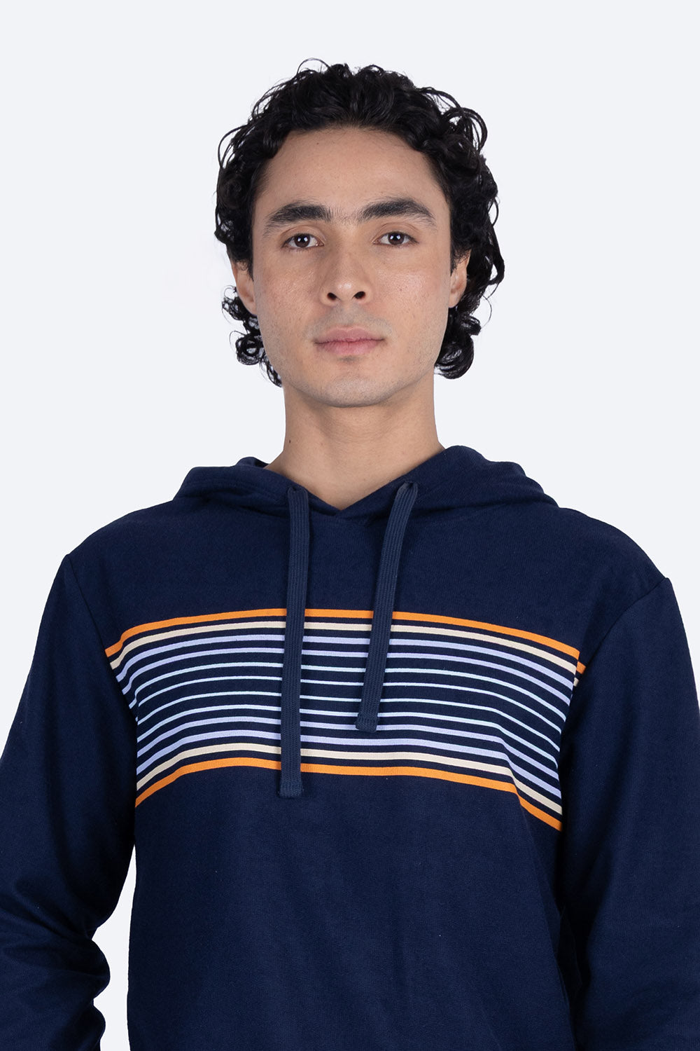 Sudadera cerrada azul con capucha