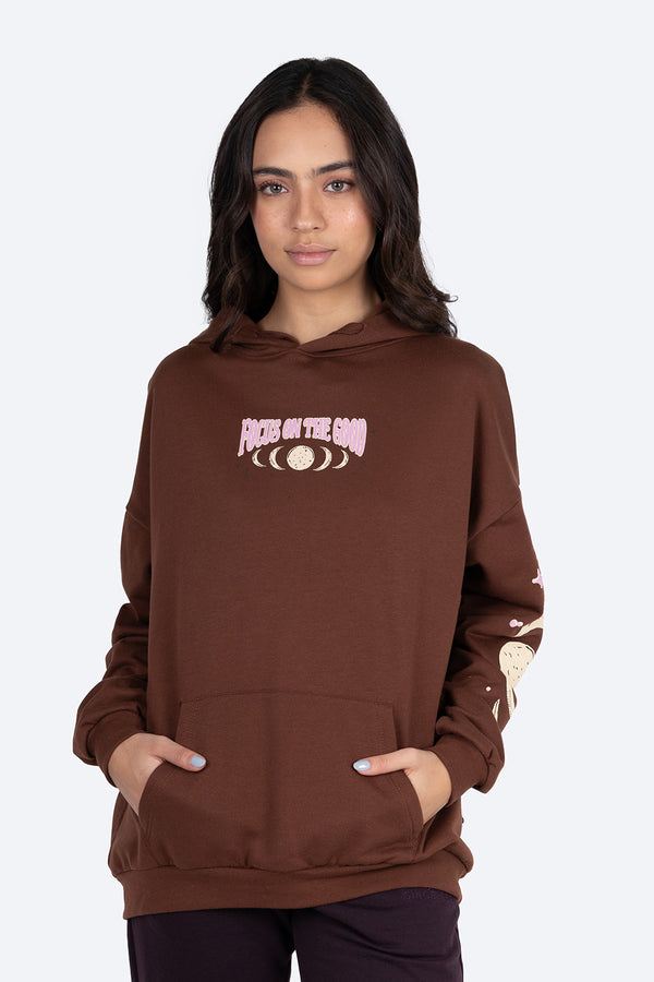 Sudadera cerrada estampada