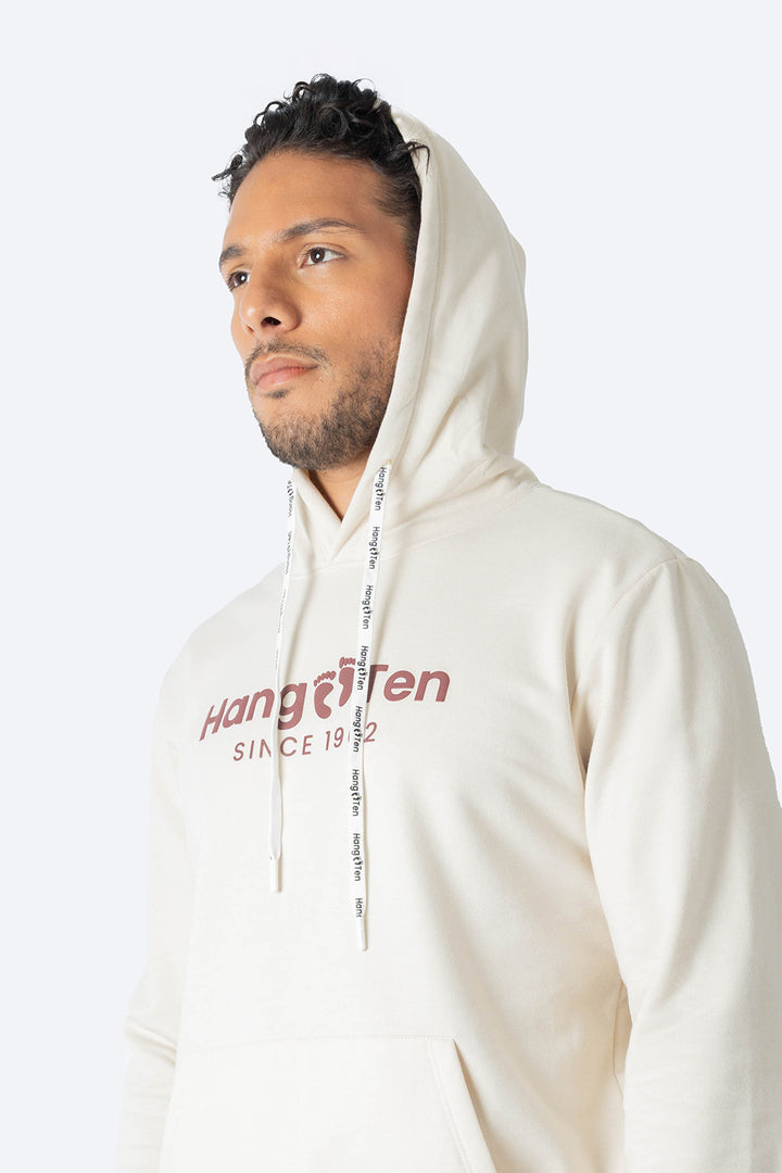 Sudadera cerrad con capucha beige - Hang Ten 