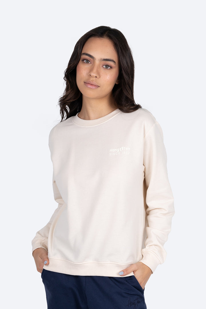 Sudadera cerrada beige - Hang Ten