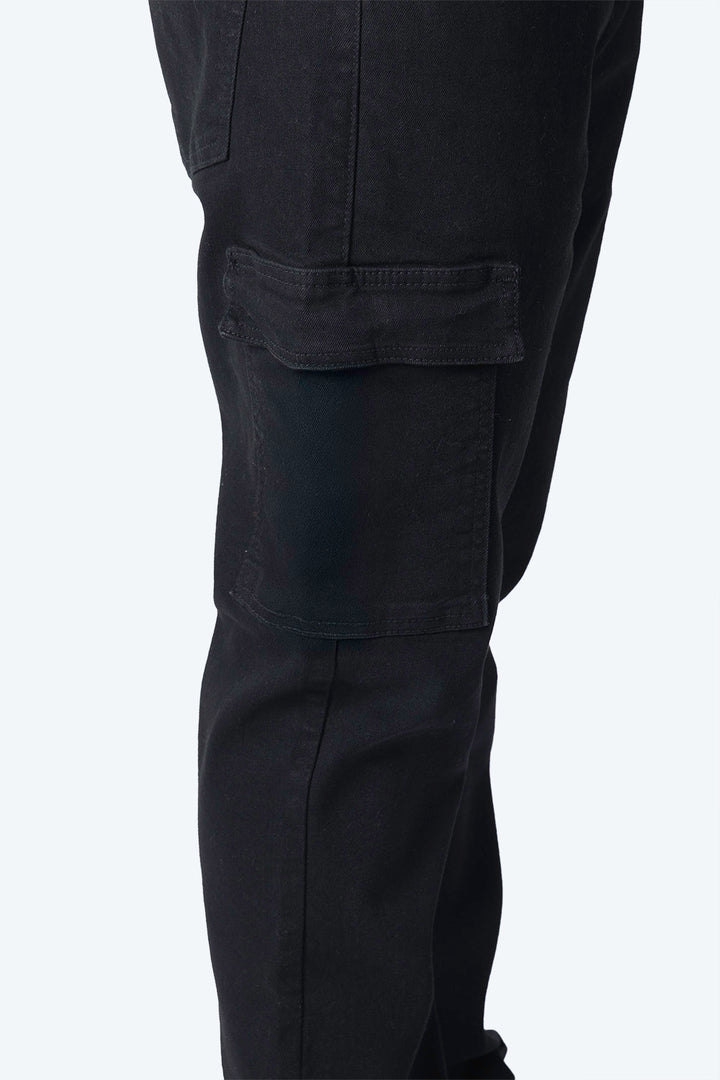 Jeans straight negro bolsas tipo cargo - Hang Ten