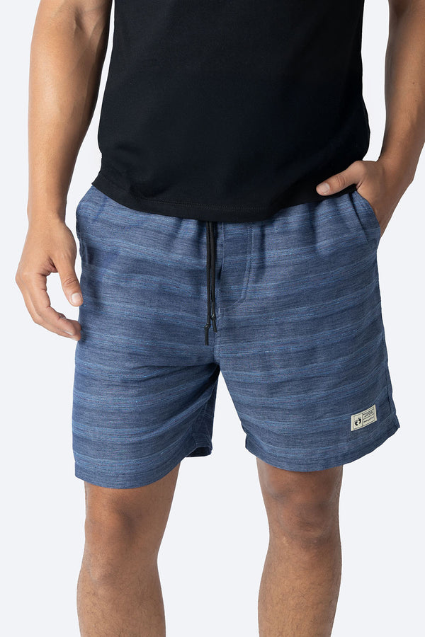 Bermuda básica azul diseño de franjas - Hang Ten