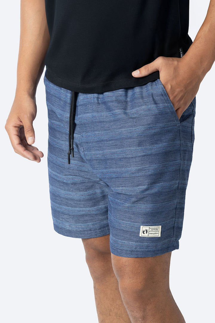 Bermuda básica azul diseño de franjas - Hang Ten