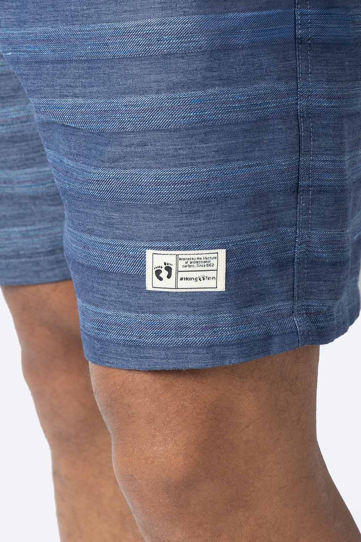 Bermuda básica azul diseño de franjas - Hang Ten