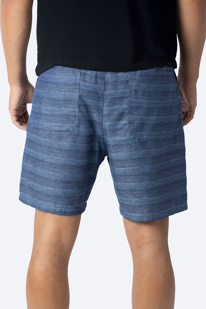 Bermuda básica azul diseño de franjas - Hang Ten