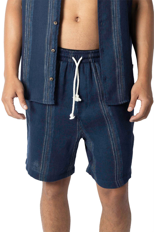 Bermuda azul con textura - Hang Ten
