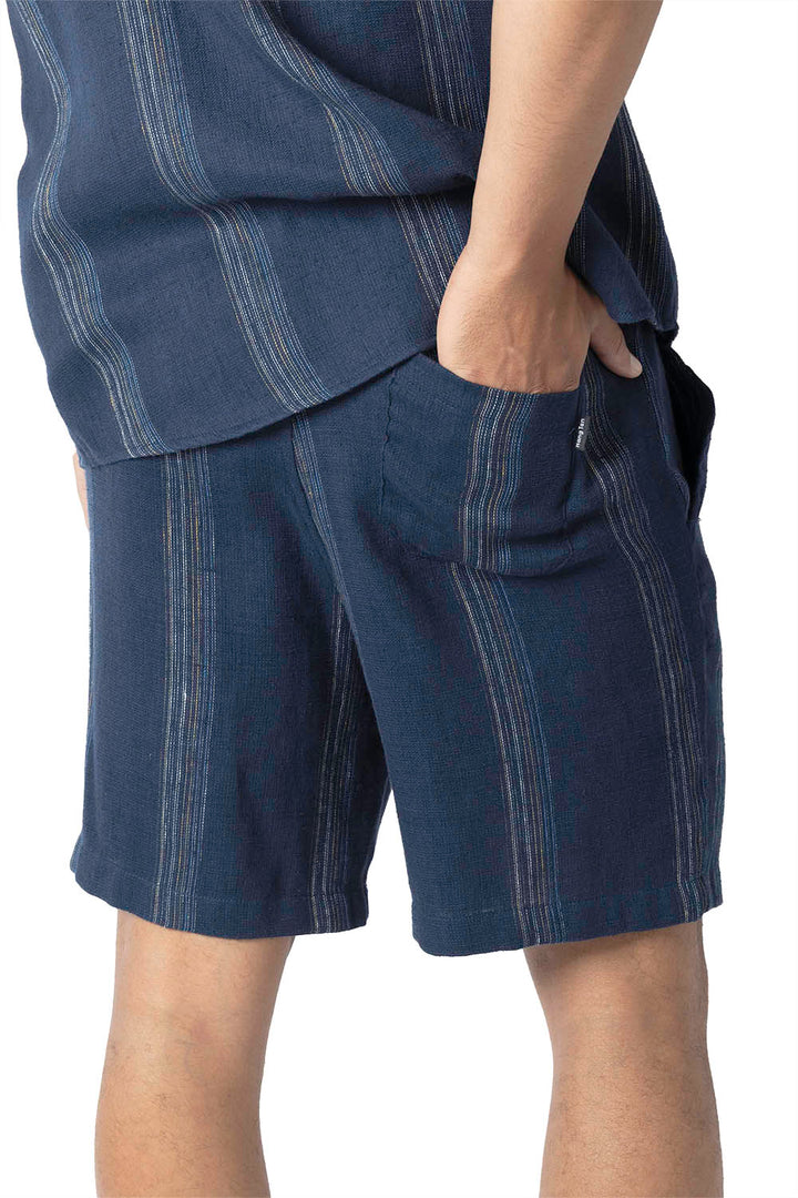 Bermuda azul con textura - Hang Ten
