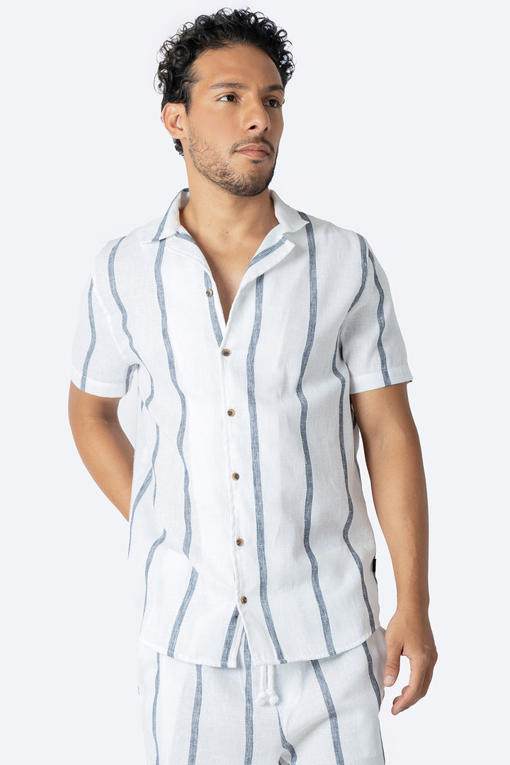 Camisa blanca con textura - Hang Ten