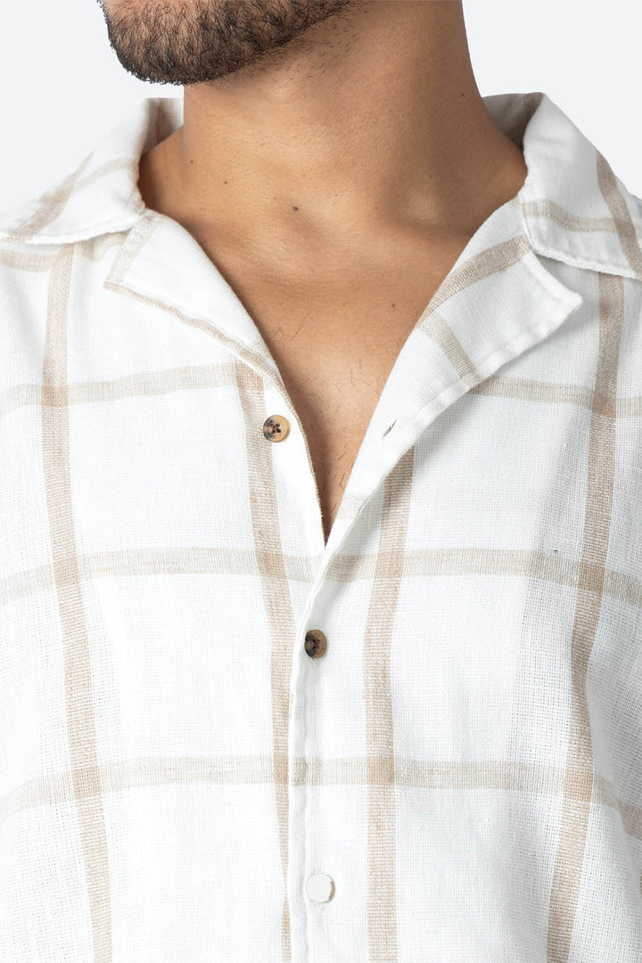 Camisa beige con textura - Hang Ten