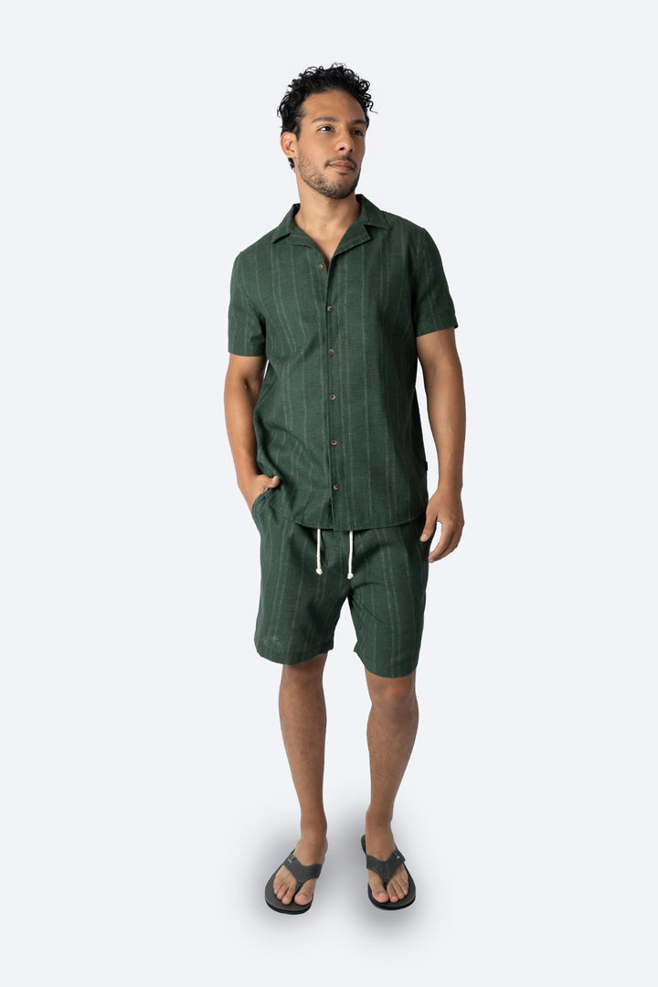 Camisa verde con textura - Hang Ten