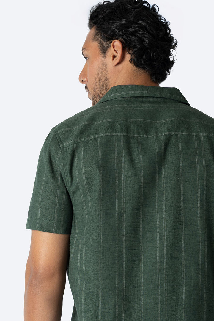 Camisa verde con textura - Hang Ten