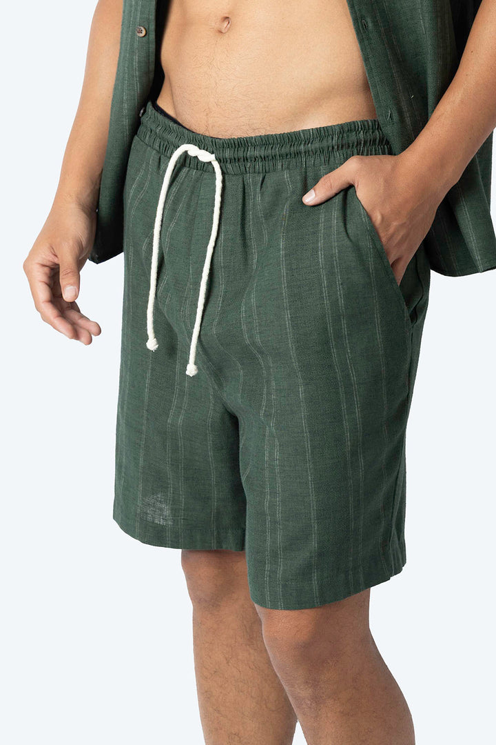 Bermuda verde con textura - Hang Ten