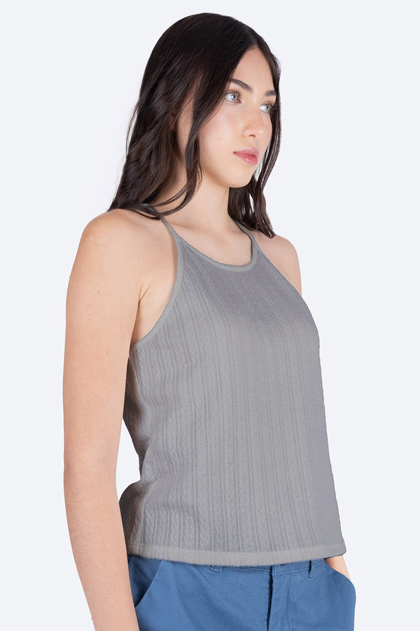 Blusa tirantes halter gris - Hang Ten