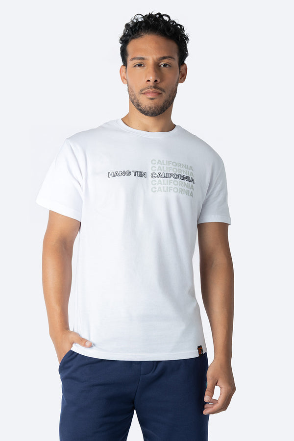 Playera blanca con estampado CALIFORNIA - Hang Ten 