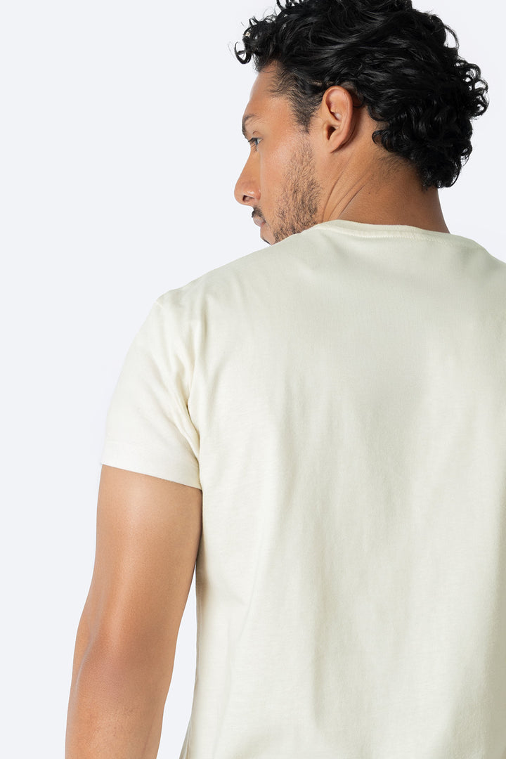 Playera beige con estampado SURFTEAM - Hang Ten 