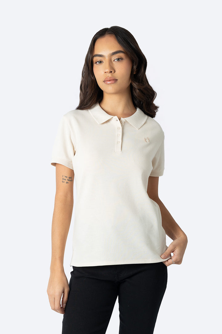 Polo piqué new beige - Hang Ten