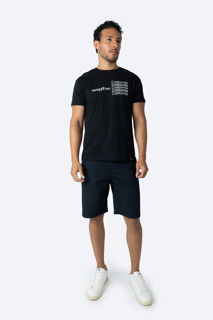 Playera negra con estampado CALIFORNIA - Hang Ten 