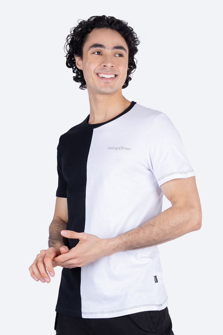 Playera manga corta negro con blanco - Hang Ten 